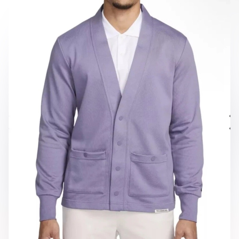 Nike Dri-FIT Standard Issue Golf Cardigan Purple Men's Size Medium FB5464-509